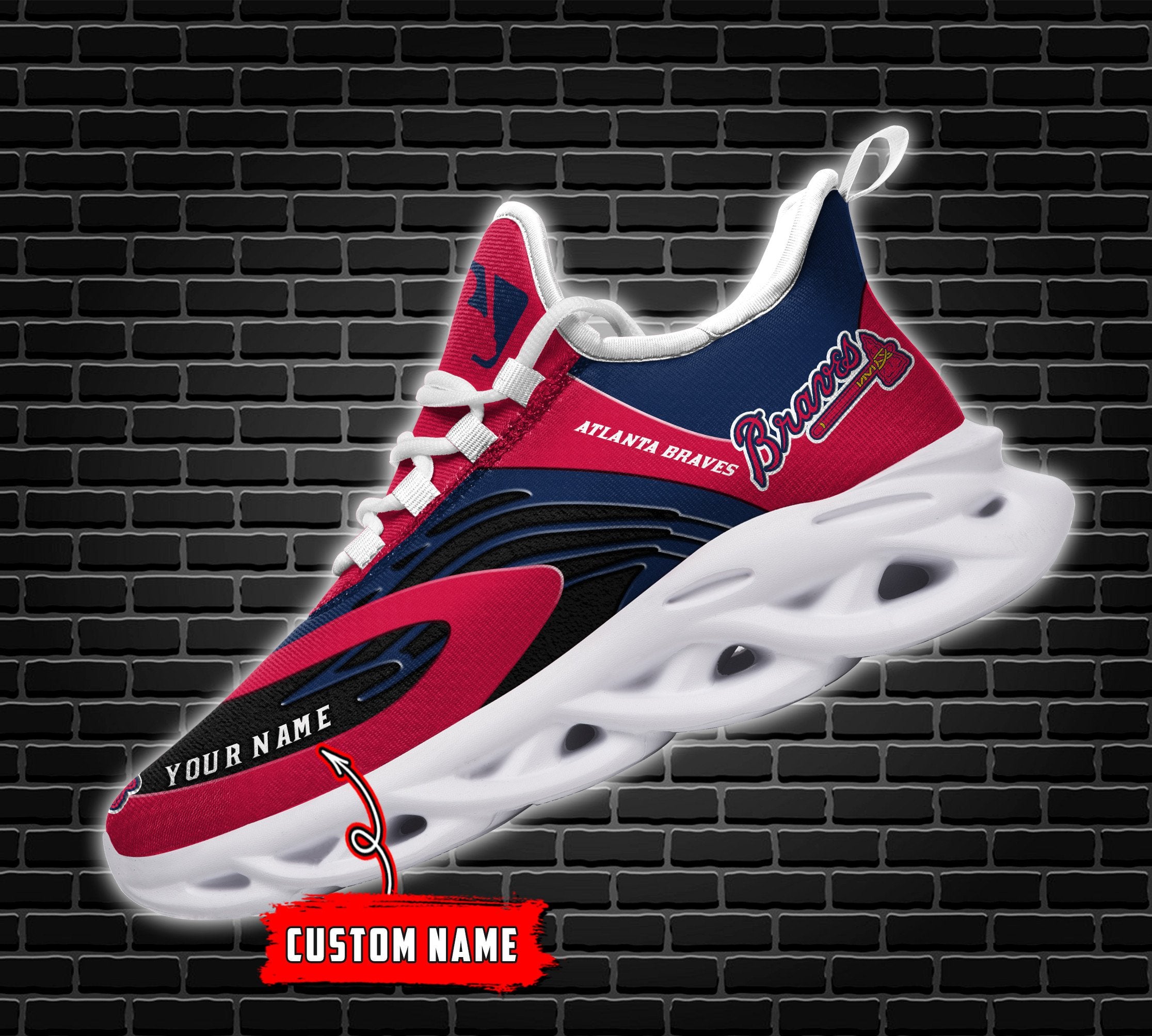 Ideafootwear Atlanta Braves Max Soul Shoes Sneakers For Men And Women