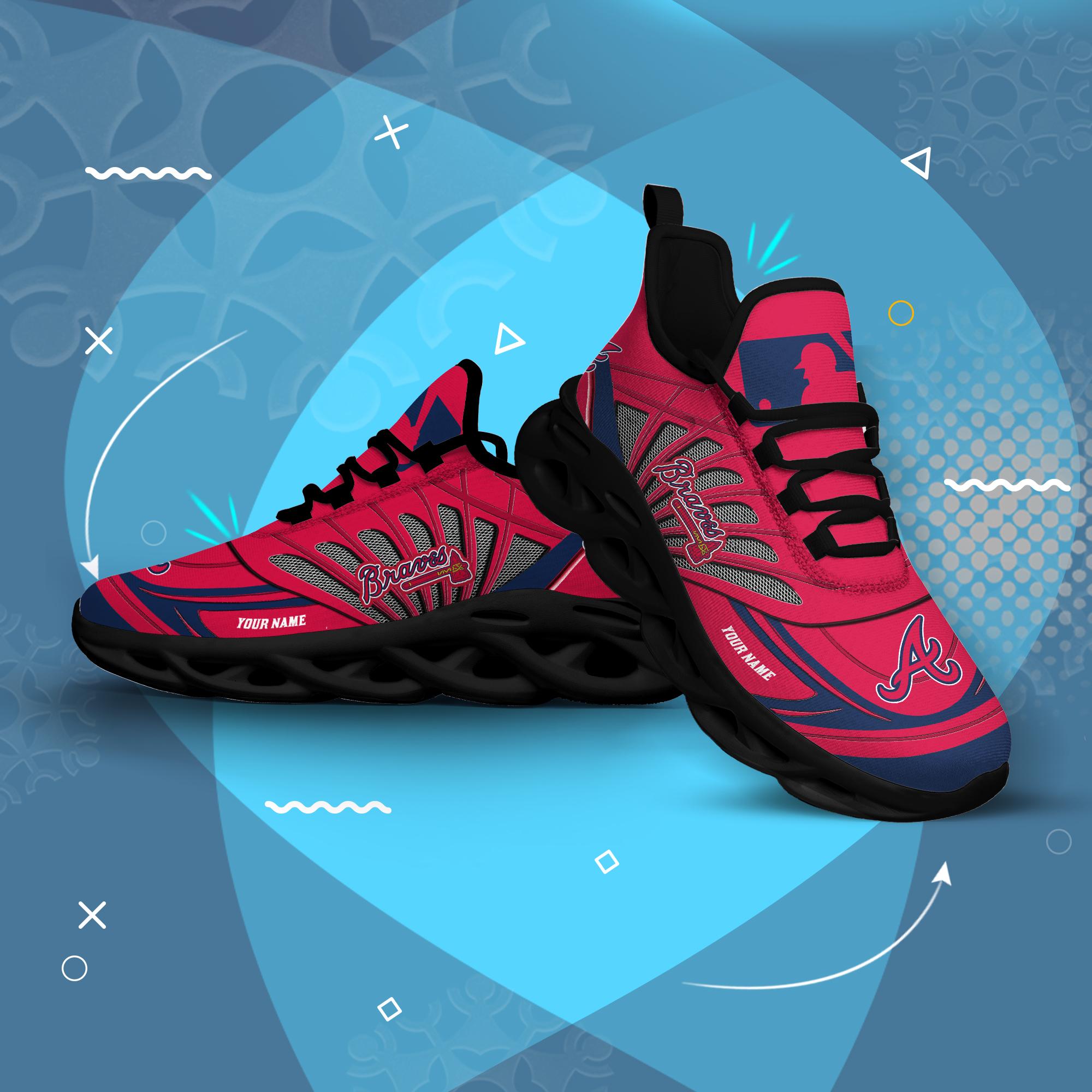 Ideafootwear Atlanta Braves Max Soul Shoes Sneakers For Men And Women