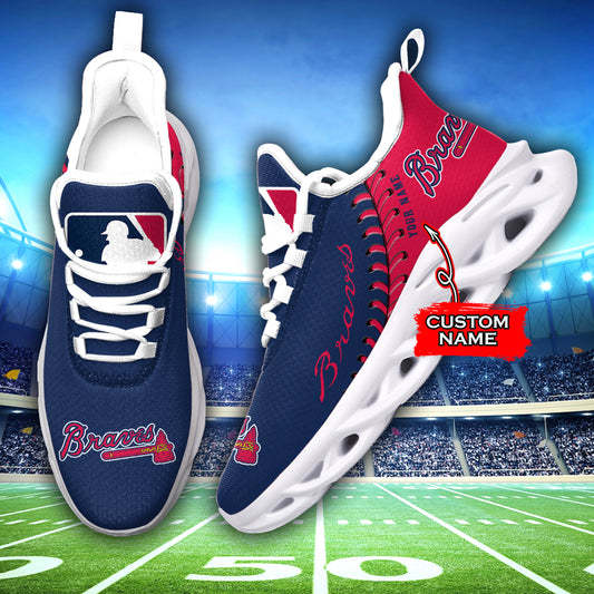 Ideafootwear Atlanta Braves MLB Max Soul Shoes Sneakers For Men And Women