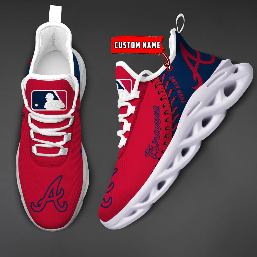 Ideafootwear Atlanta Braves MLB Max Soul Shoes Sneakers For Men And Women