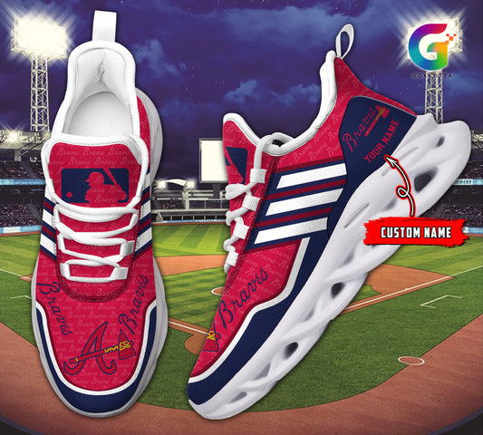 Ideafootwear Atlanta Braves MLB Max Soul Shoes Sneakers For Men And Women