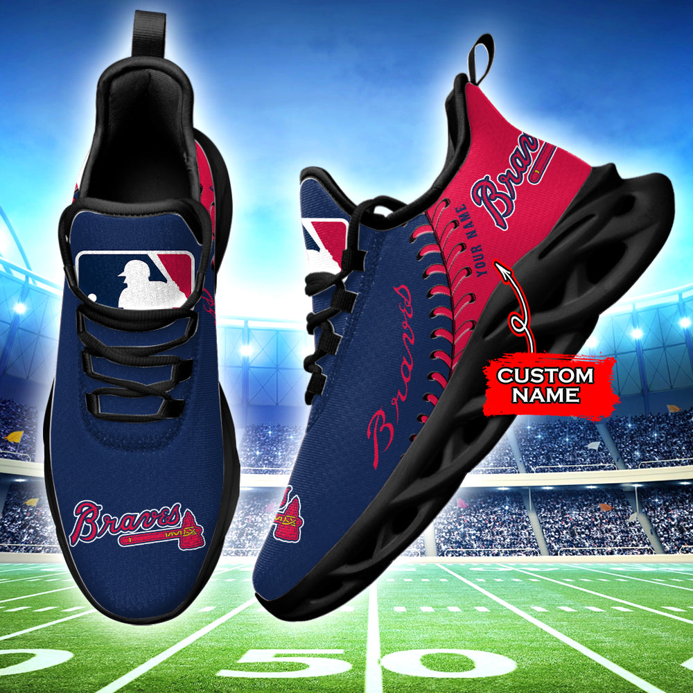 Ideafootwear Atlanta Braves MLB Max Soul Shoes Sneakers For Men And Women