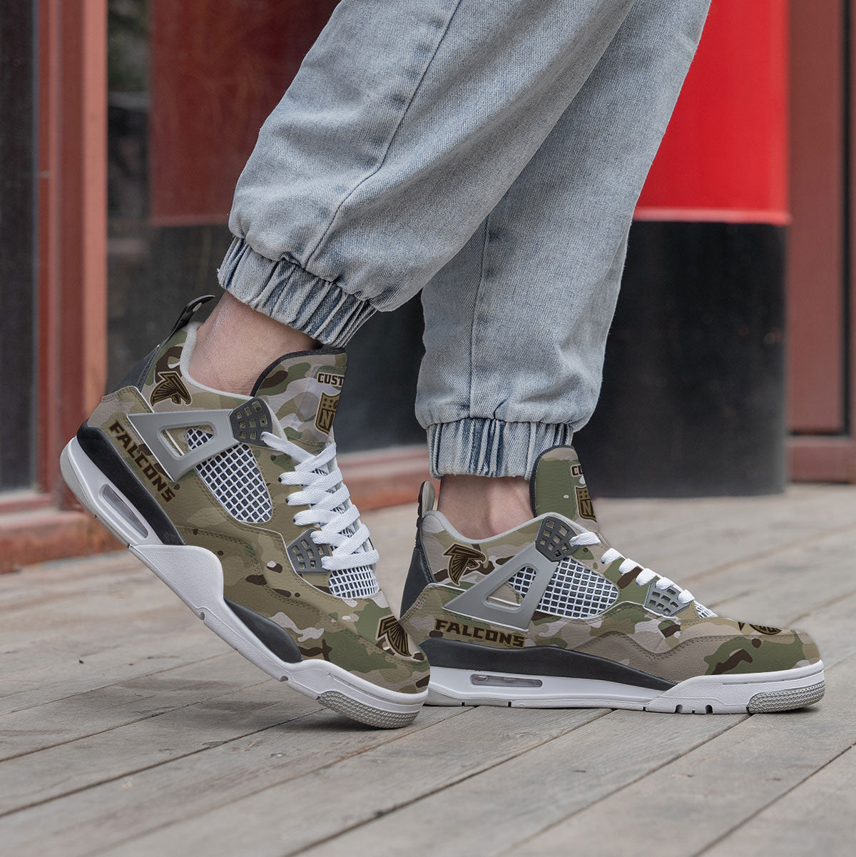 Ideafootwear Atlanta Falcons AJ4 Sneakers Shoes For Men And Women