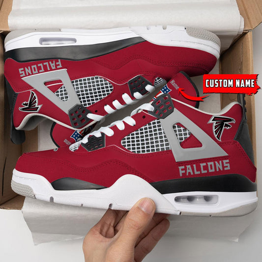 Ideafootwear Atlanta Falcons AJ4 Sneakers Shoes For Men And Women