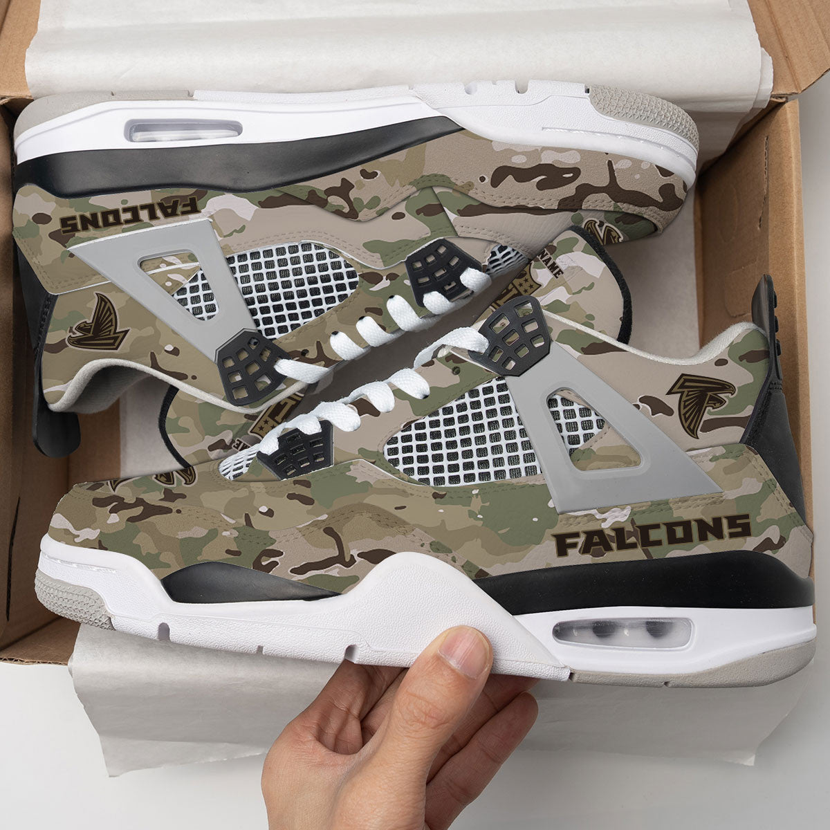 Ideafootwear Atlanta Falcons AJ4 Sneakers Shoes For Men And Women