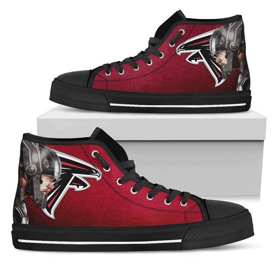 Ideafootwear Atlanta Falcons High Top Canvas Sneakers Shoes For Men And Women