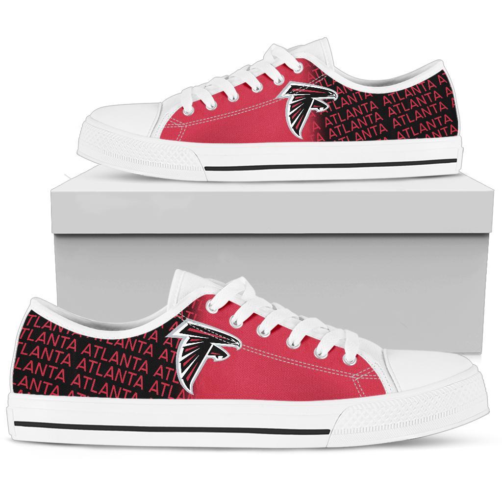 Ideafootwear Atlanta Falcons Low Top Canvas Sneakers Shoes For Men And Women