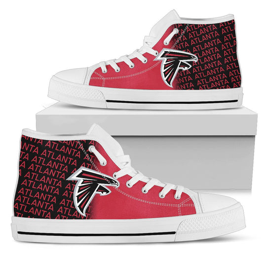 Ideafootwear Atlanta Falcons High Top Canvas Sneakers Shoes For Men And Women