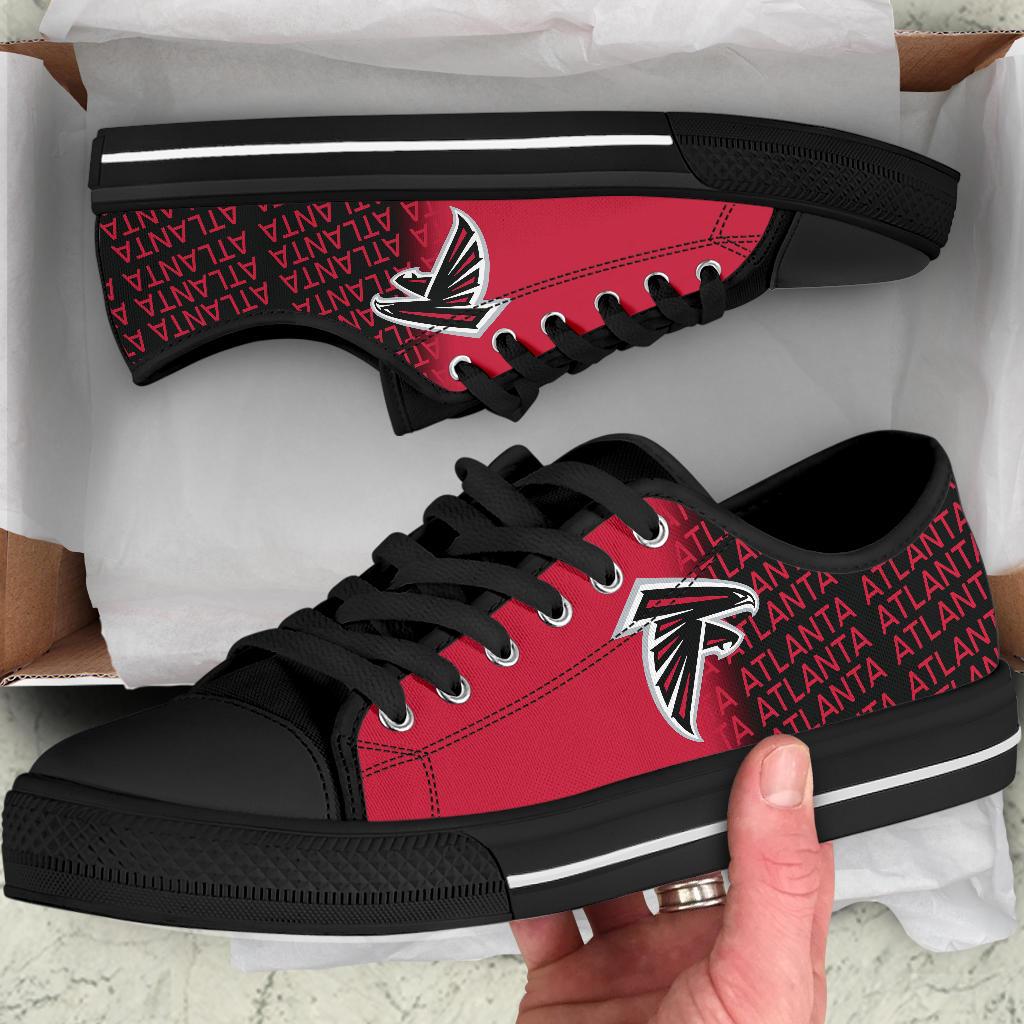 Ideafootwear Atlanta Falcons Low Top Canvas Sneakers Shoes For Men And Women