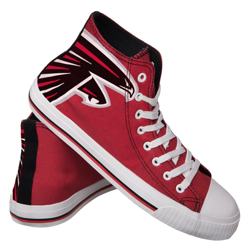 Ideafootwear Atlanta Falcons High Top Canvas Sneakers Shoes For Men And Women