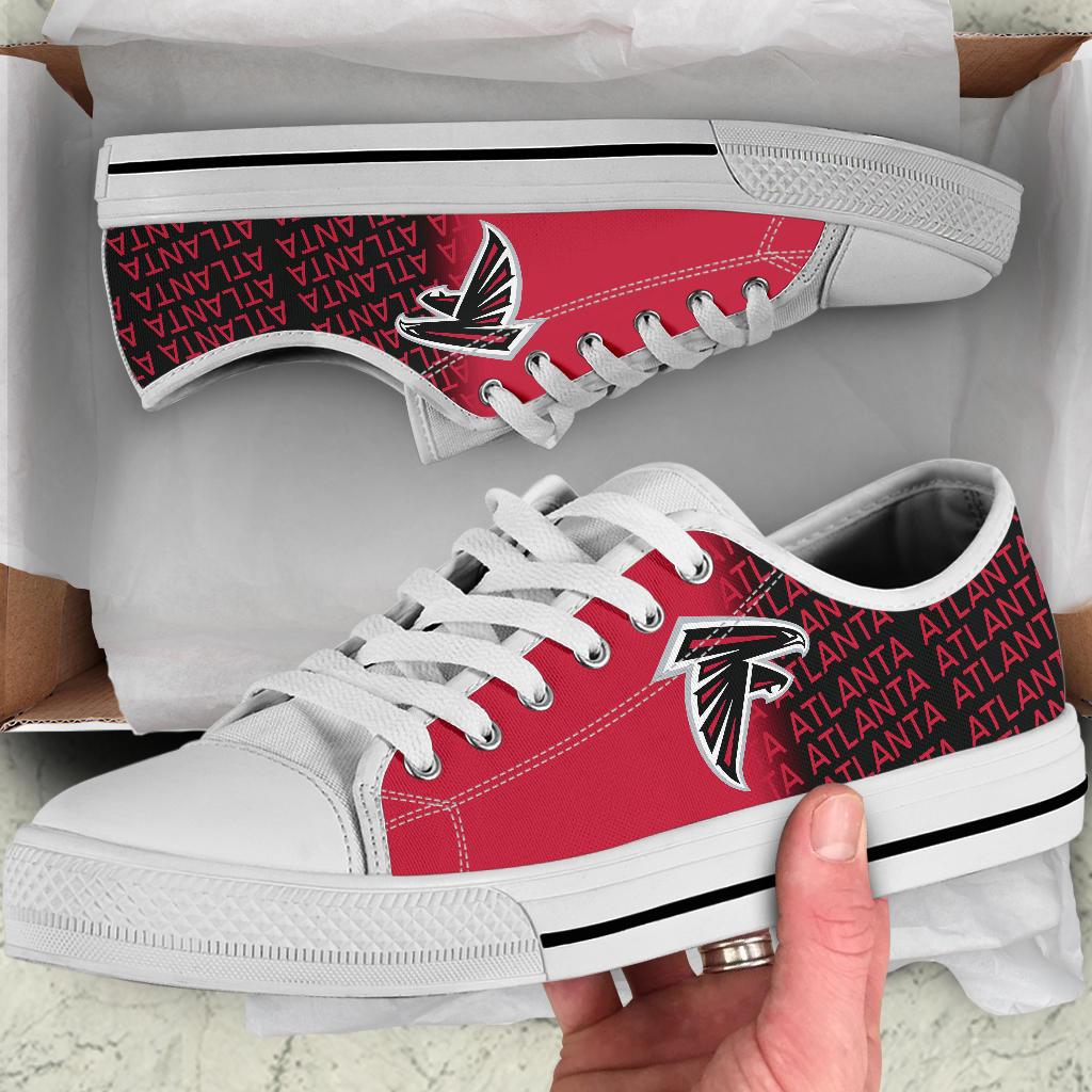 Ideafootwear Atlanta Falcons Low Top Canvas Sneakers Shoes For Men And Women