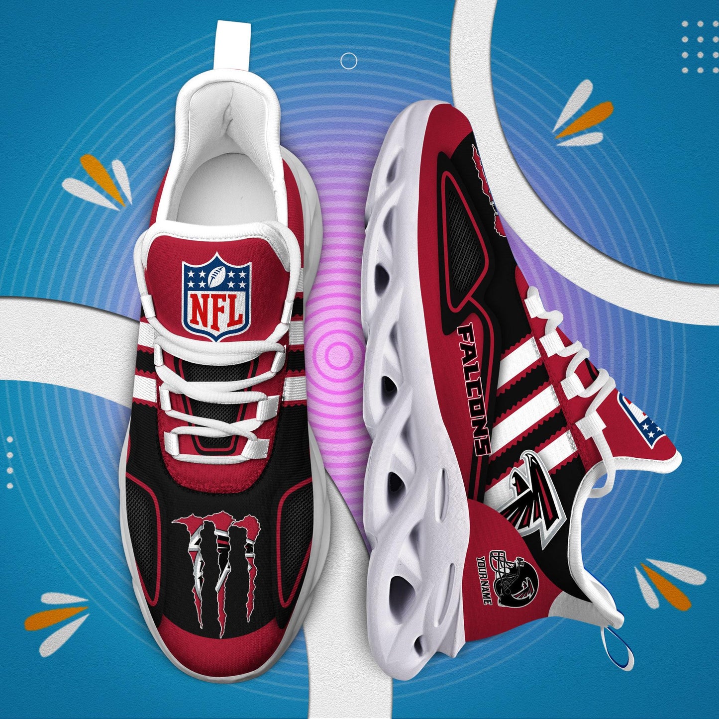 Ideafootwear Atlanta Falcons Max Soul Shoes Sneakers For Men And Women