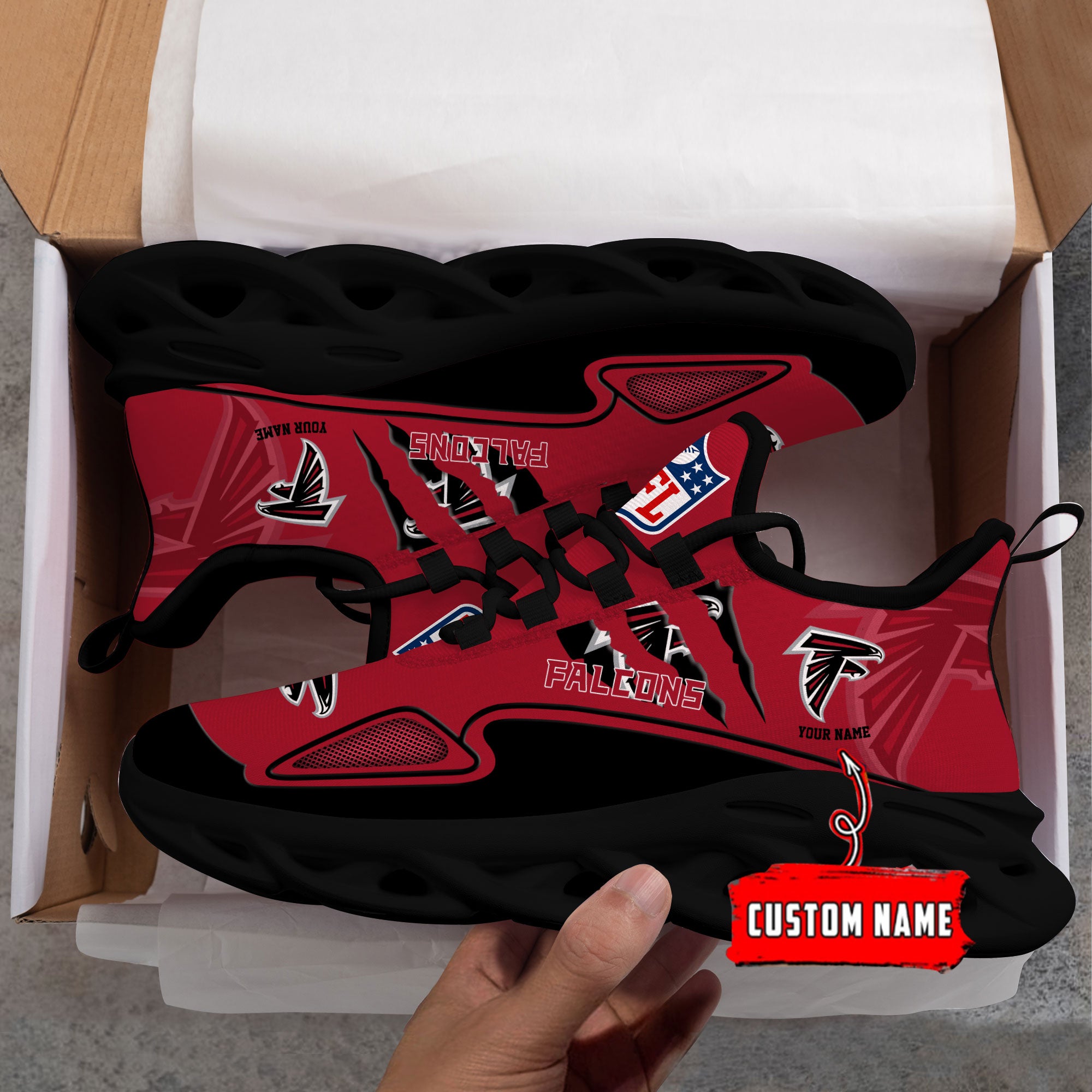 Ideafootwear Atlanta Falcons Max Soul Shoes Sneakers For Men And Women