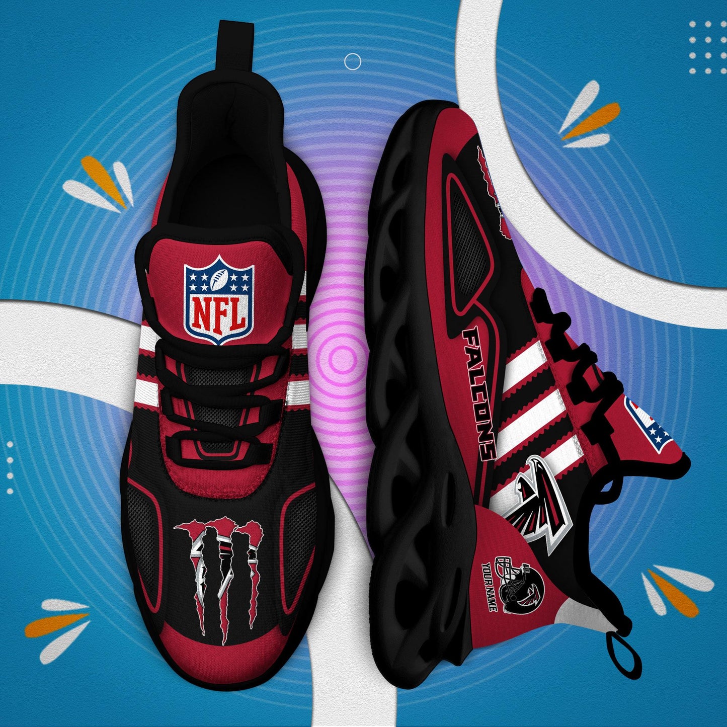 Ideafootwear Atlanta Falcons Max Soul Shoes Sneakers For Men And Women