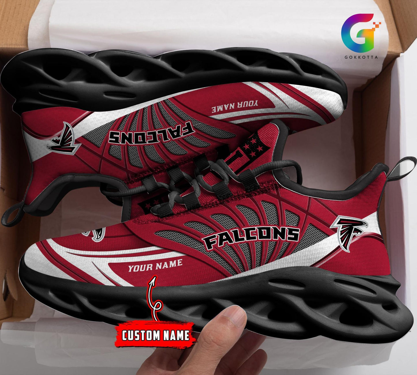 Ideafootwear Atlanta Falcons Max Soul Shoes Sneakers For Men And Women