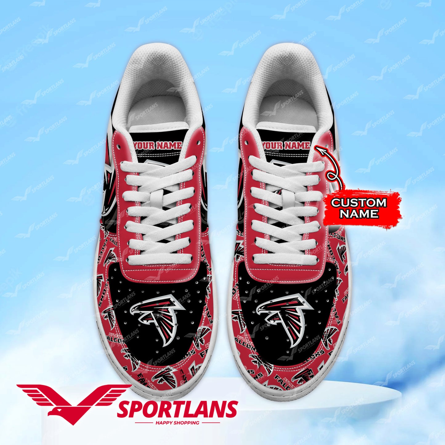 Ideafootwear Atlanta Falcons NFL Air Low-Top Sneakers Shoes For Men And Women