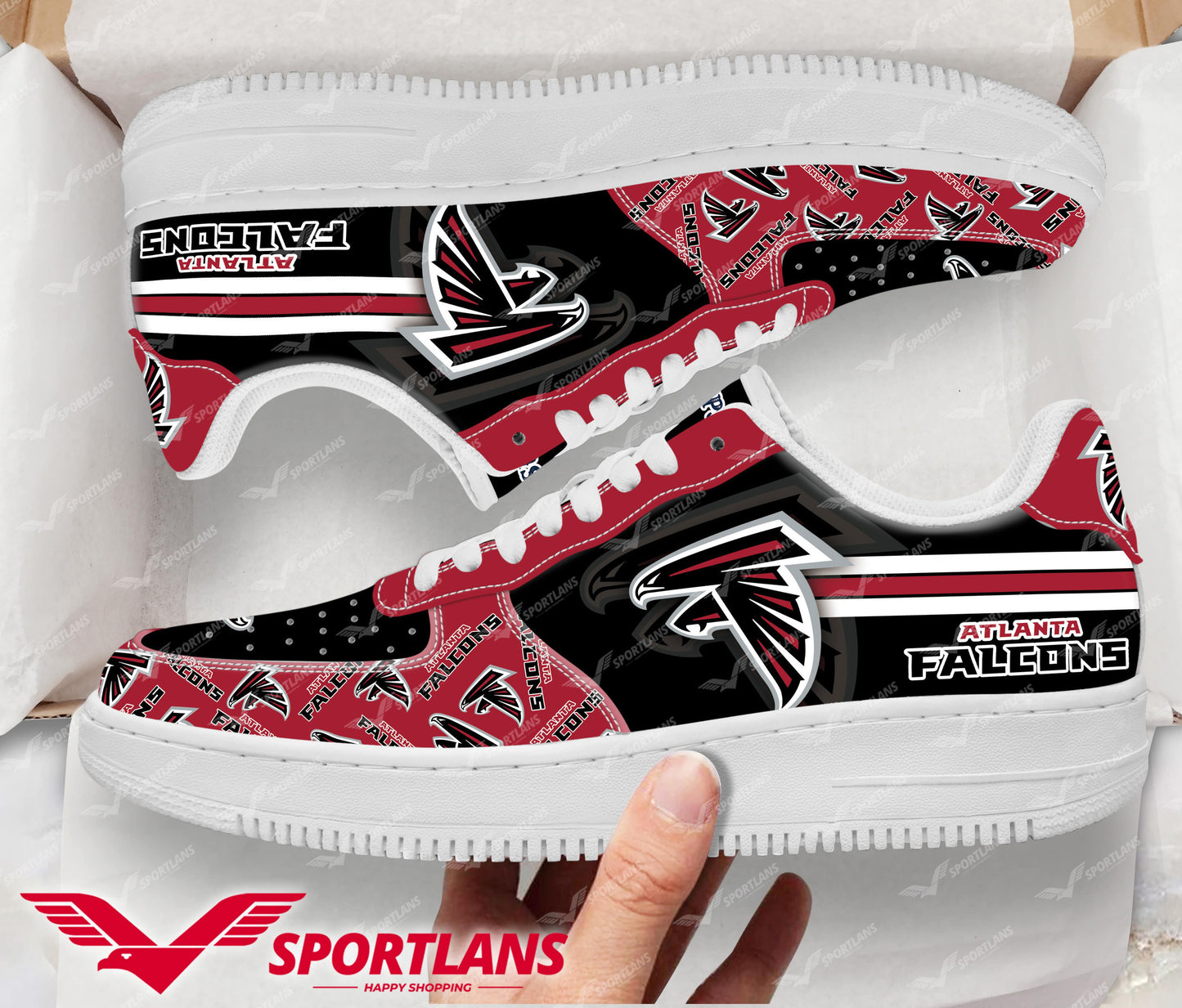 Ideafootwear Atlanta Falcons NFL Air Low-Top Sneakers Shoes For Men And Women