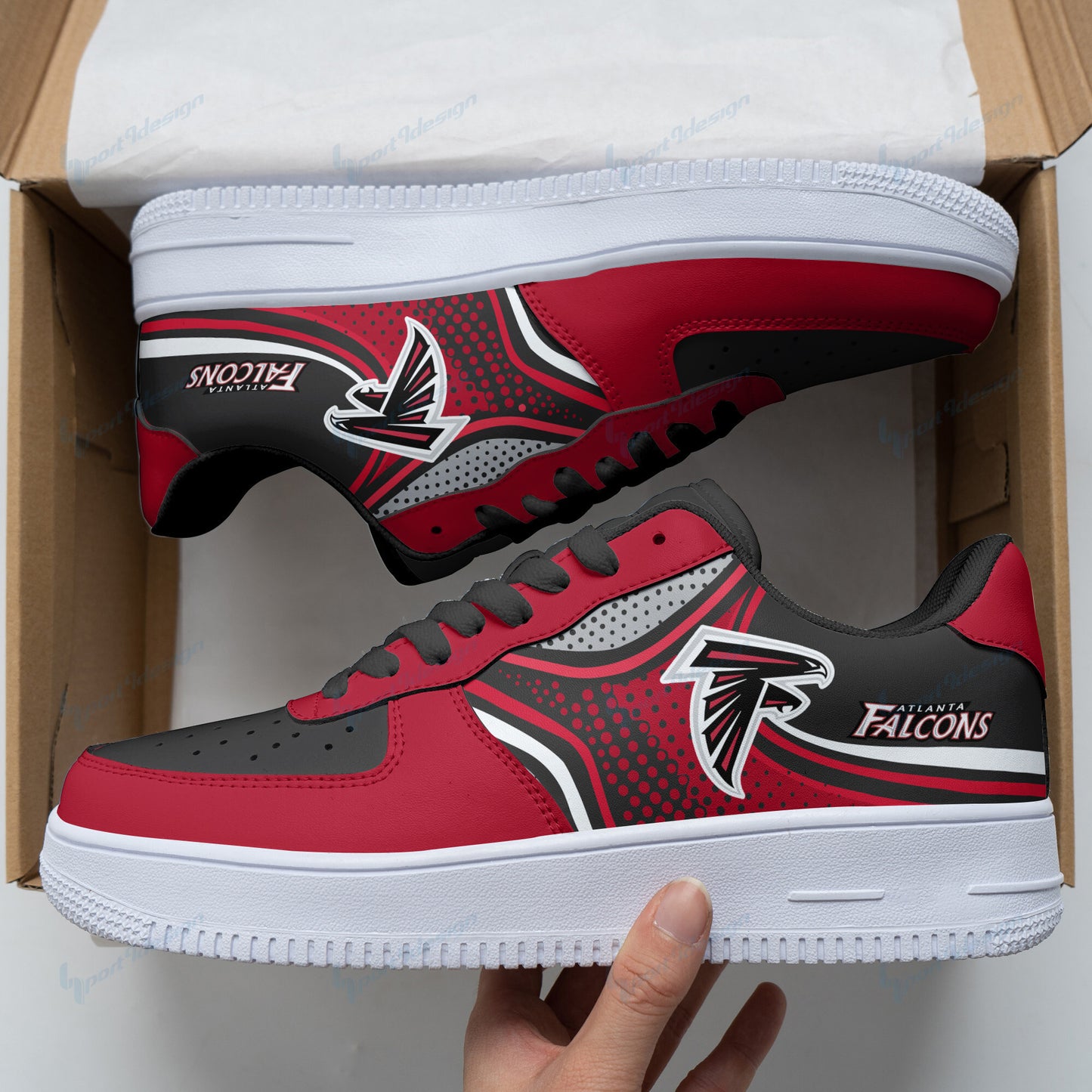 Ideafootwear Atlanta Falcons NFL Air Low-Top Sneakers Shoes For Men And Women