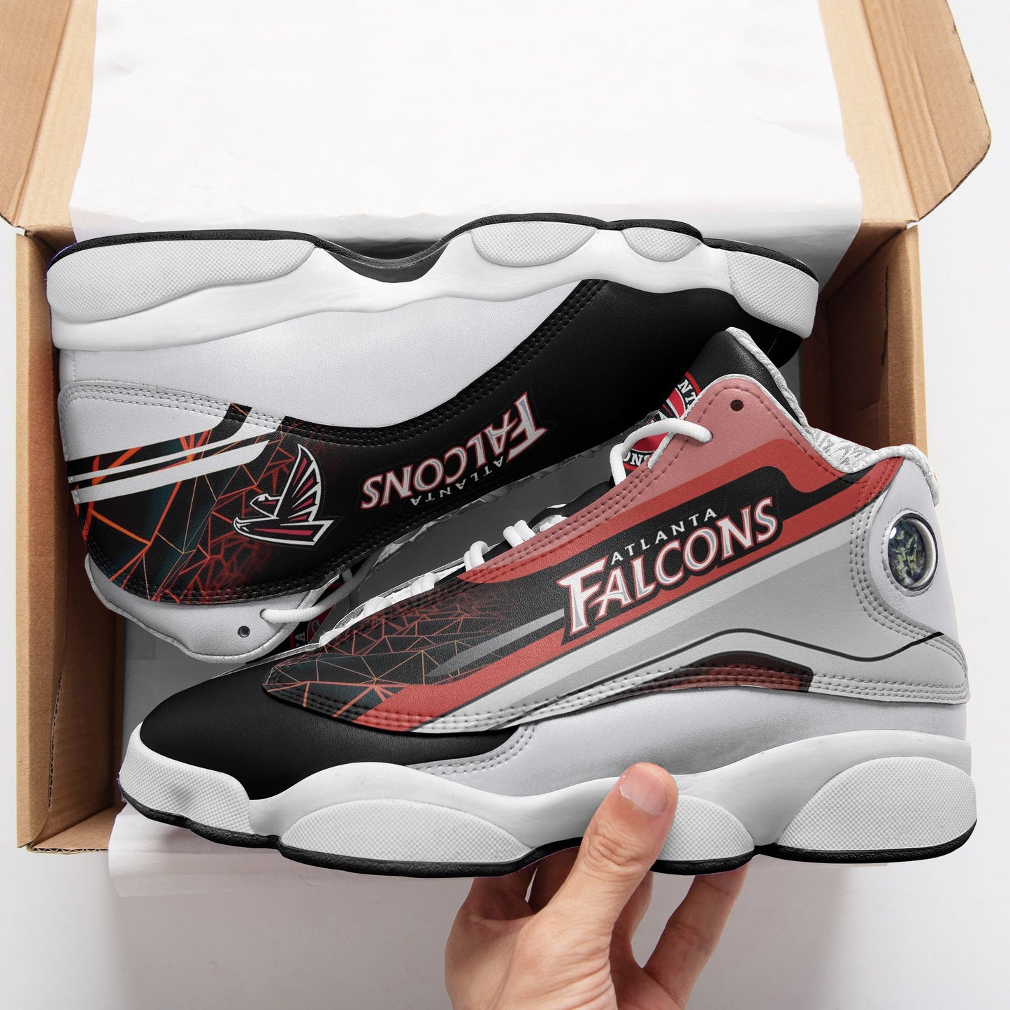 Ideafootwear Atlanta Falcons NFL AJ13 Sneakers Shoes For Men And Women