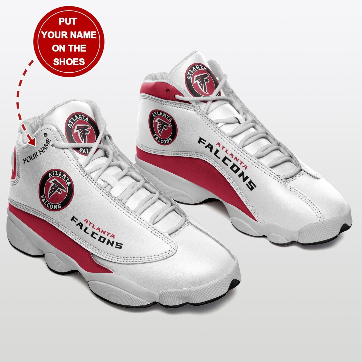 Ideafootwear Atlanta Falcons NFL AJ13 Sneakers Shoes For Men And Women