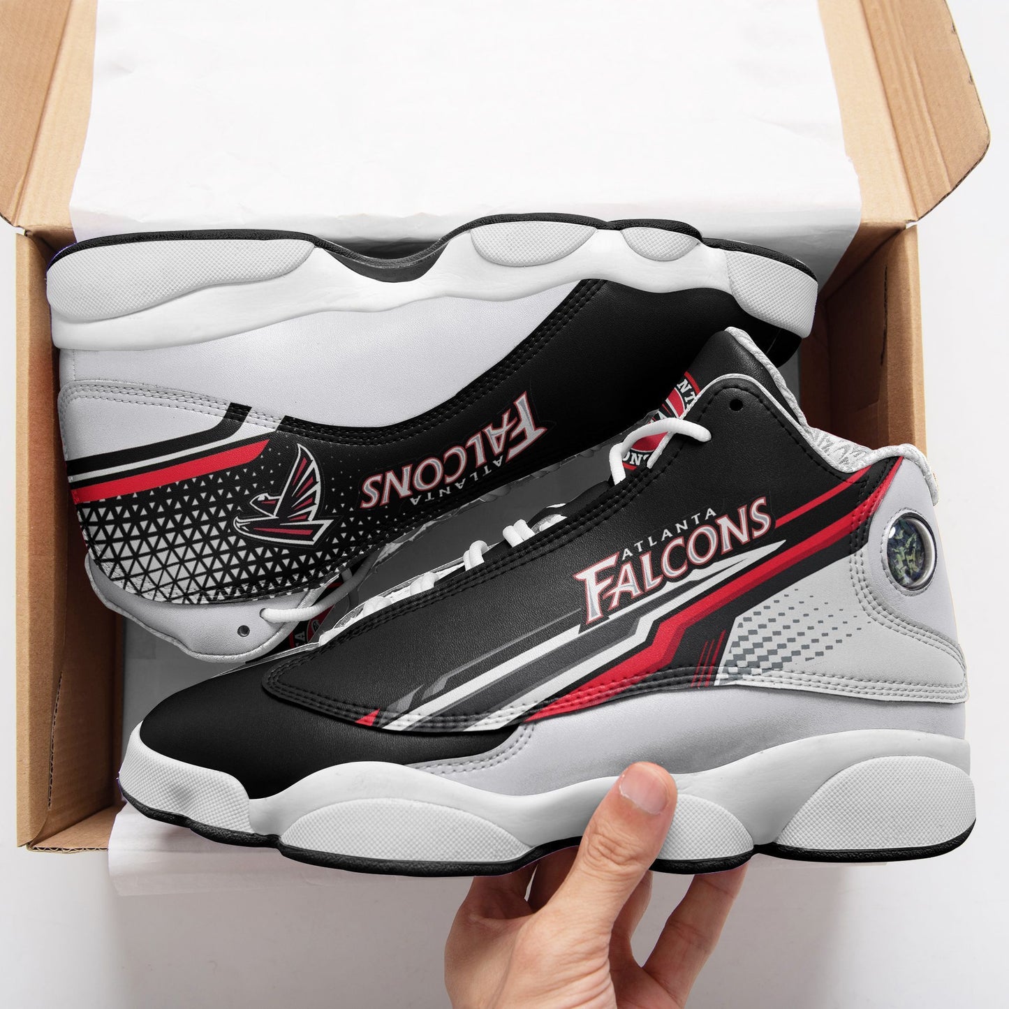 Ideafootwear Atlanta Falcons NFL AJ13 Sneakers Shoes For Men And Women