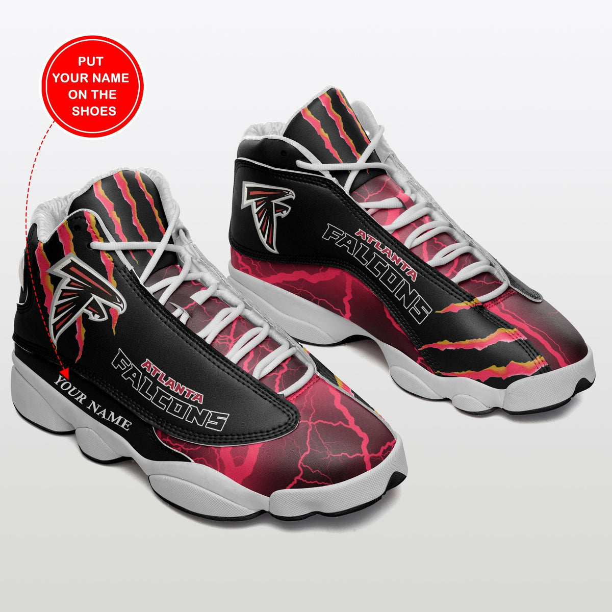 Ideafootwear Atlanta Falcons NFL AJ13 Sneakers Shoes For Men And Women