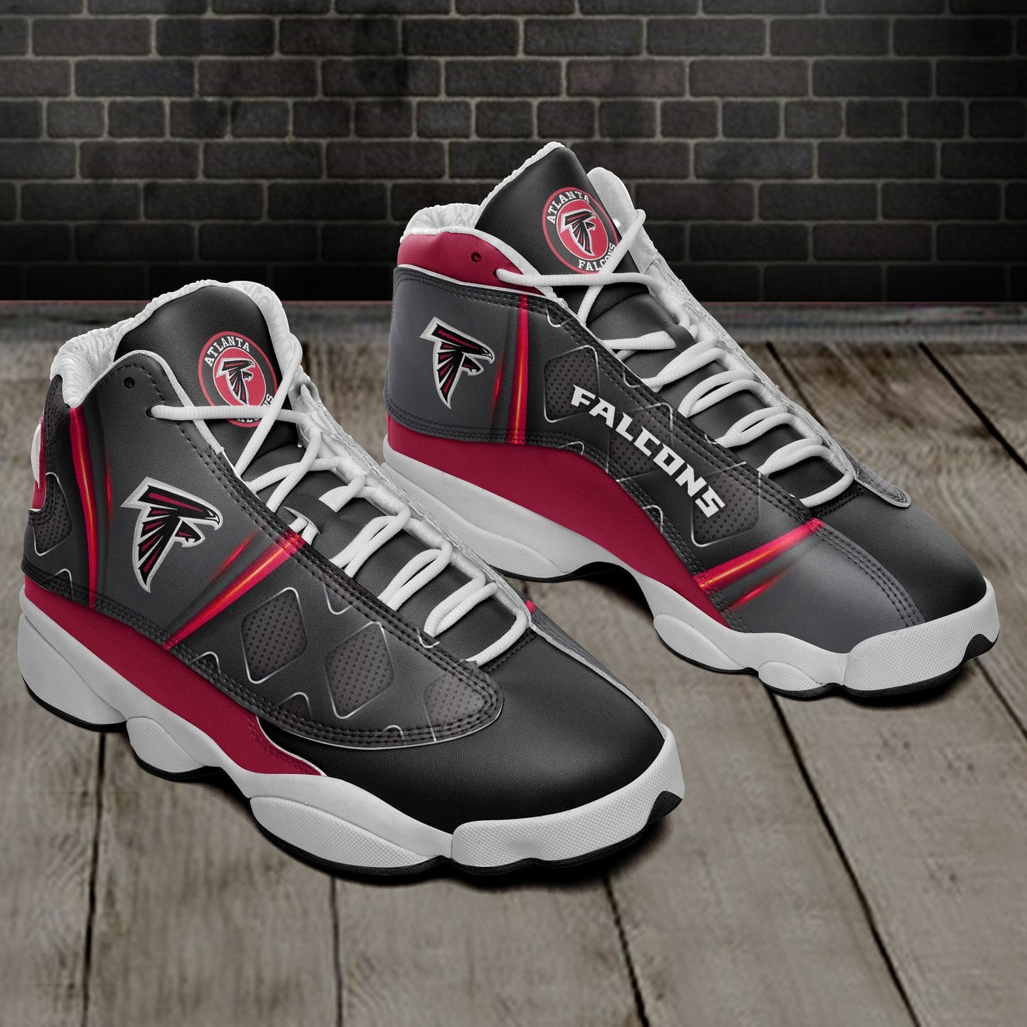 Ideafootwear Atlanta Falcons NFL AJ13 Sneakers Shoes For Men And Women