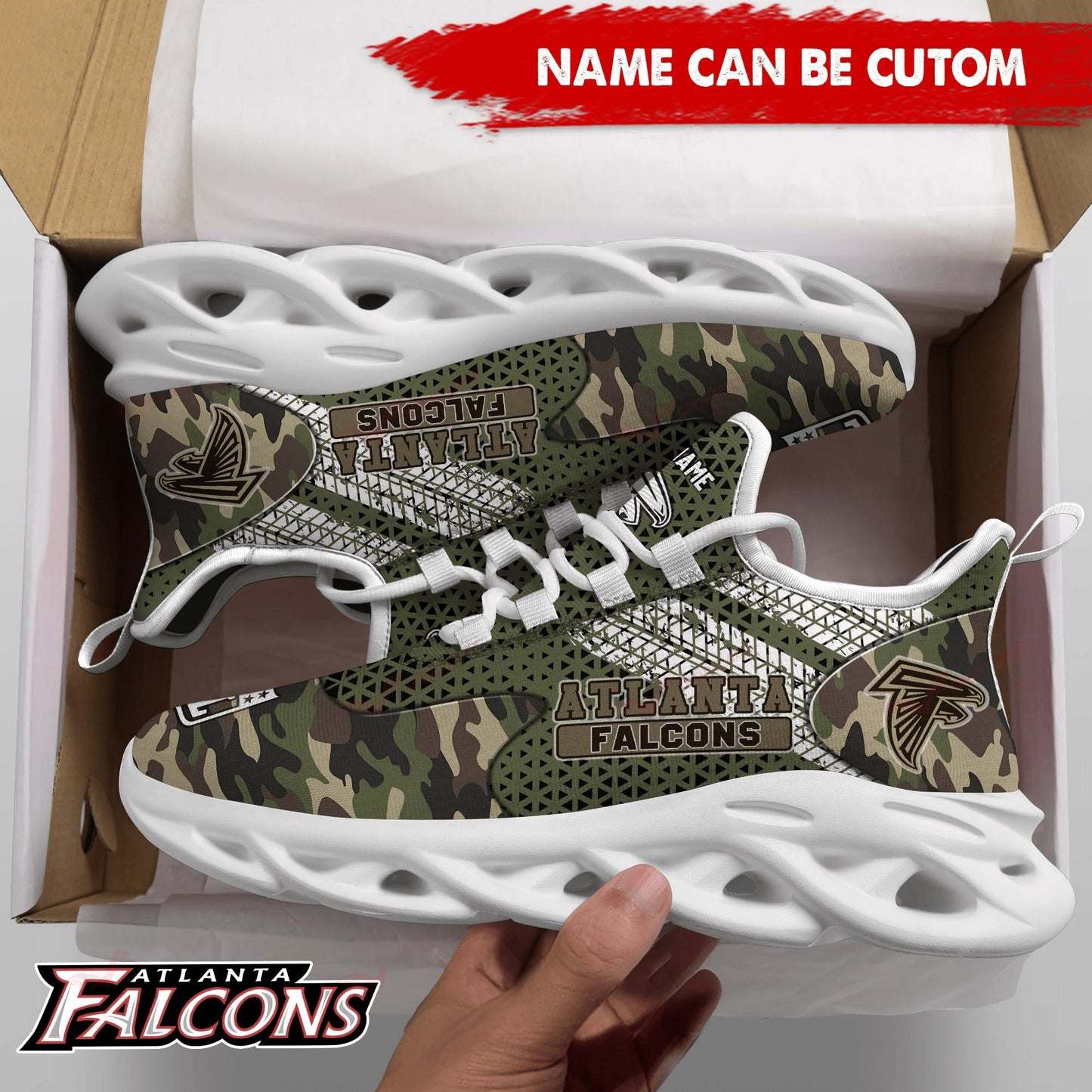 Ideafootwear Atlanta Falcons NFL Max Soul Shoes Sneakers For Men And Women