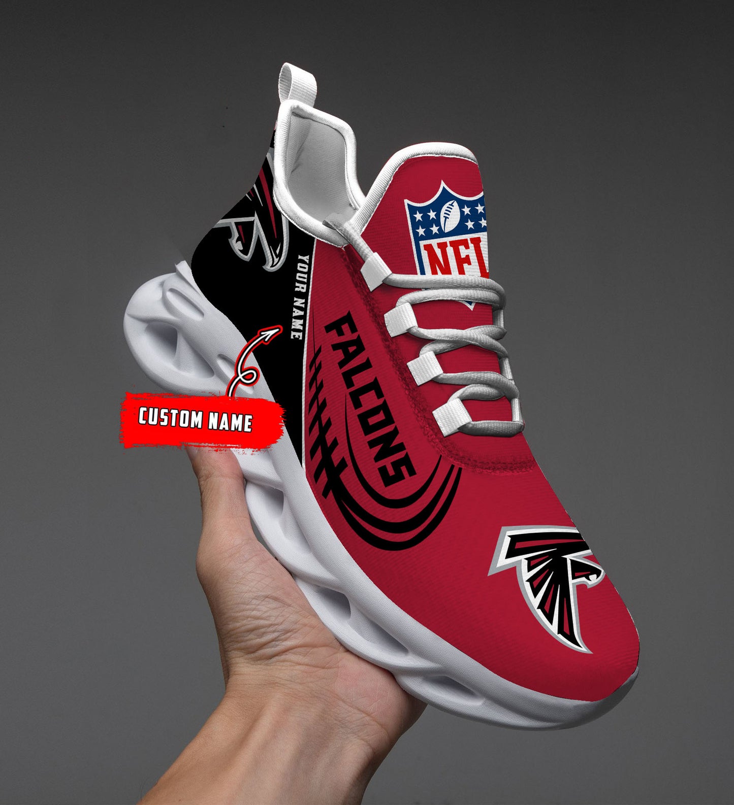 Ideafootwear Atlanta Falcons NFL Max Soul Shoes Sneakers For Men And Women