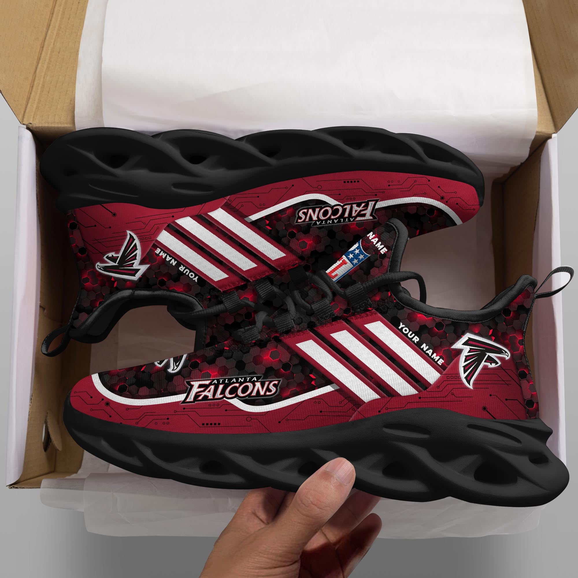 Ideafootwear Atlanta Falcons NFL Max Soul Shoes Sneakers For Men And Women