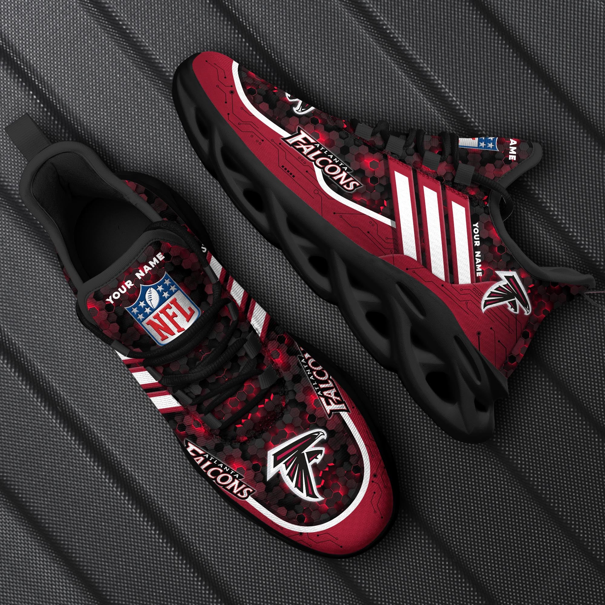 Ideafootwear Atlanta Falcons NFL Max Soul Shoes Sneakers For Men And Women