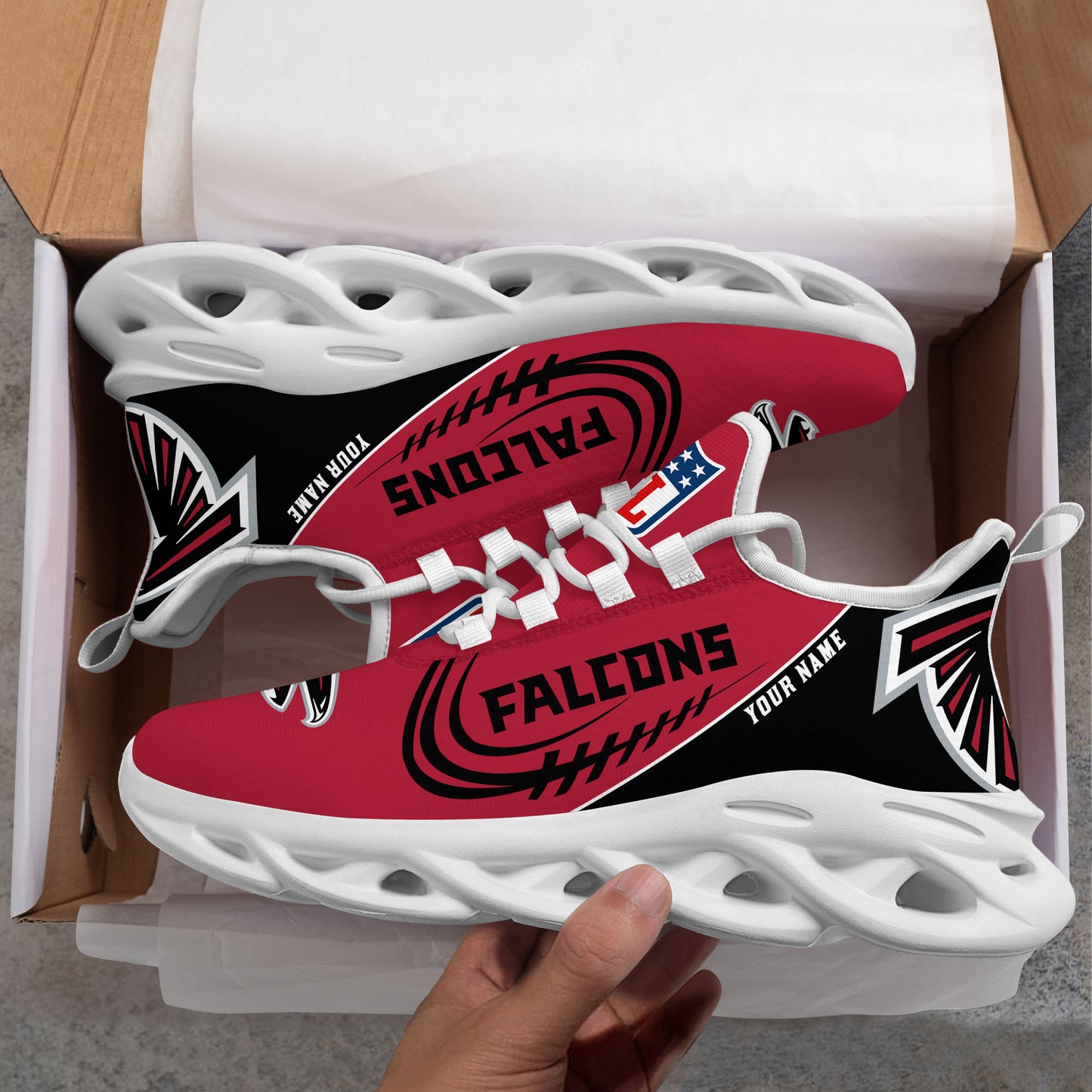 Ideafootwear Atlanta Falcons NFL Max Soul Shoes Sneakers For Men And Women