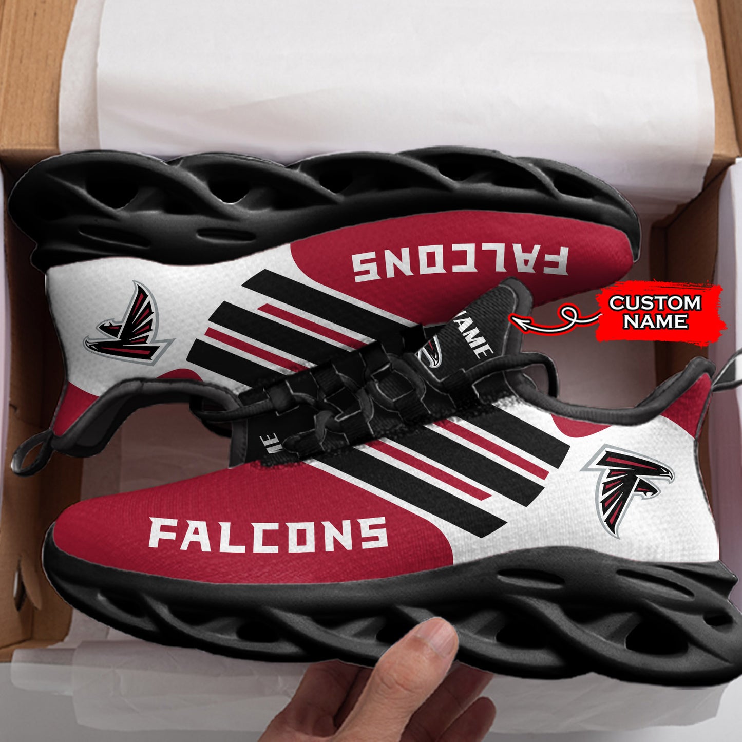 Ideafootwear Atlanta Falcons NFL Max Soul Shoes Sneakers For Men And Women