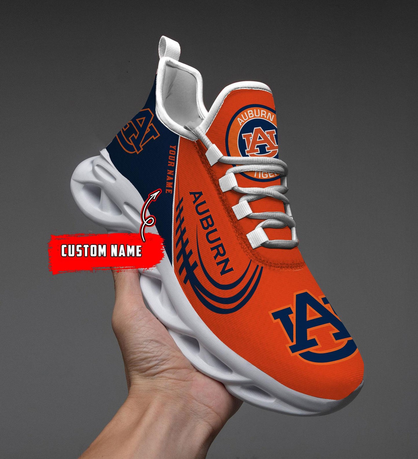 Ideafootwear Auburn Tigers Max Soul Shoes Sneakers For Men And Women