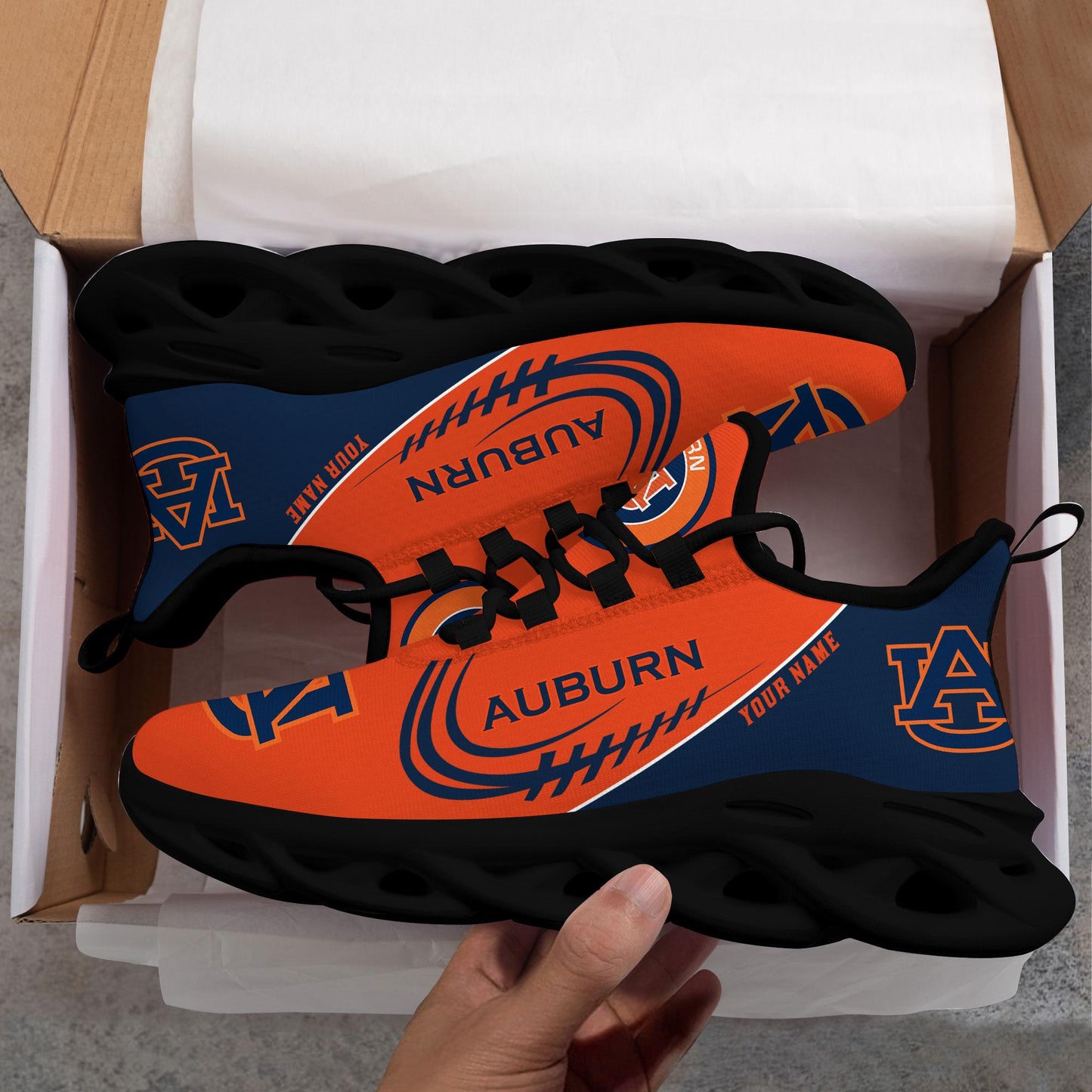 Ideafootwear Auburn Tigers Max Soul Shoes Sneakers For Men And Women