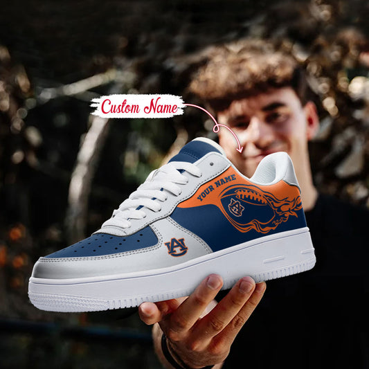 Ideafootwear Auburn Tigers NCAA Air Low-Top Sneakers Shoes For Men And Women