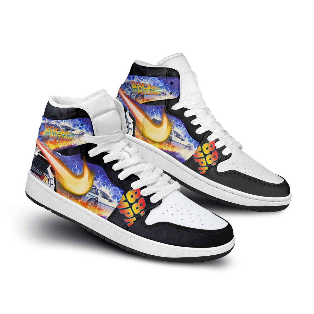 Ideafootwear Back To The Future AJ1 High Sneakers Shoes For Men And Women