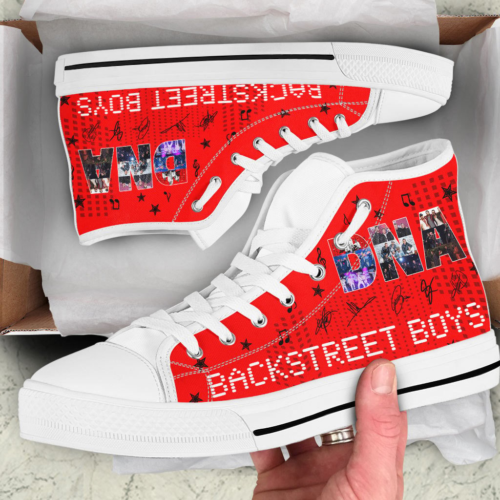 Ideafootwear Backstreet Boys High Top Canvas Sneakers Shoes For Men And Women