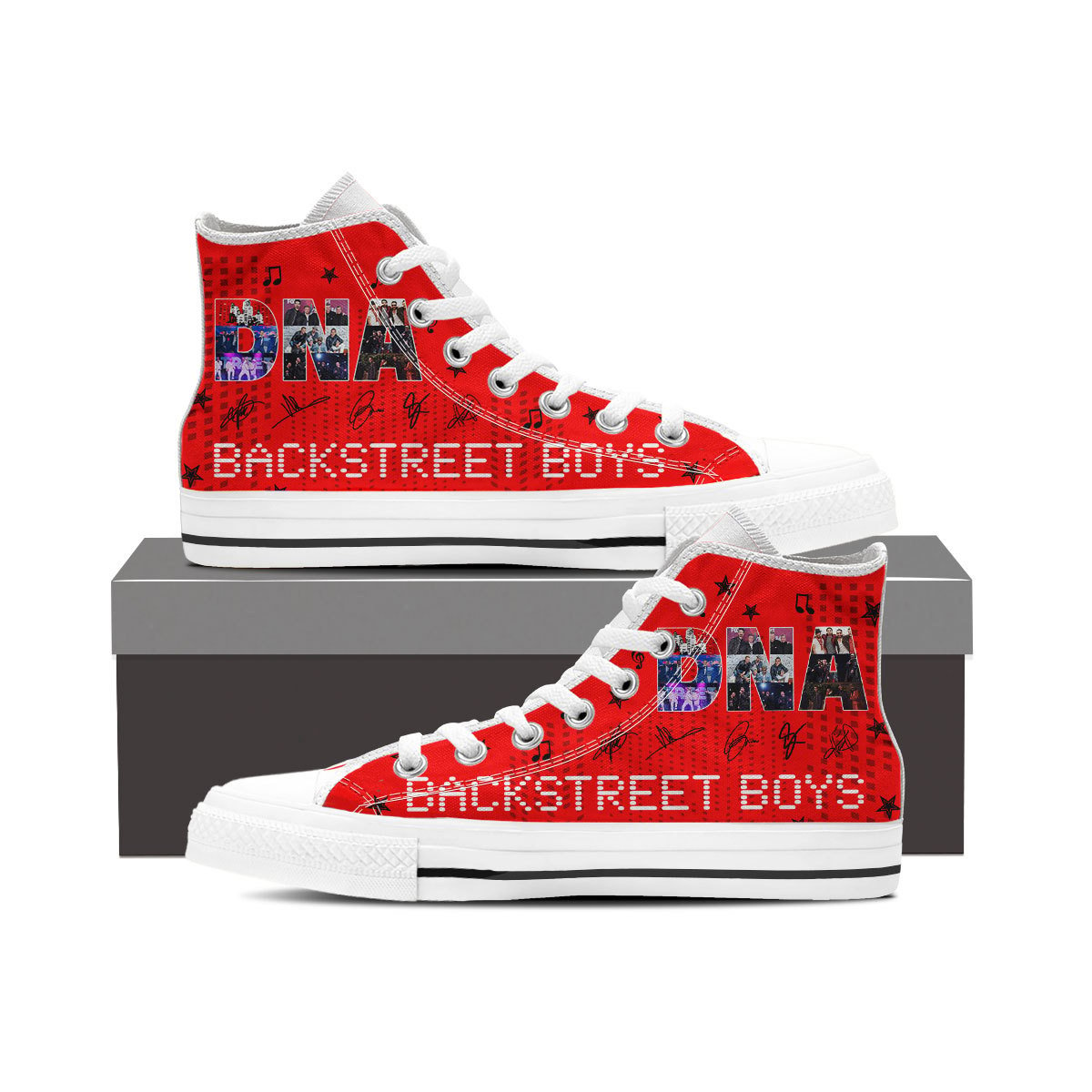 Ideafootwear Backstreet Boys High Top Canvas Sneakers Shoes For Men And Women