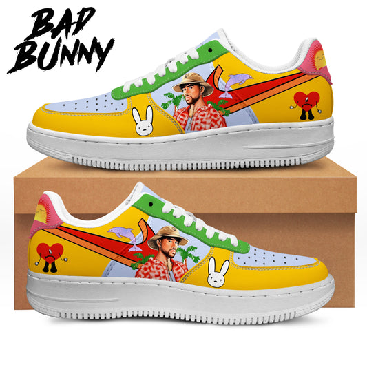 Ideafootwear Bad Bunny Air Low-Top Sneakers Shoes For Men And Women