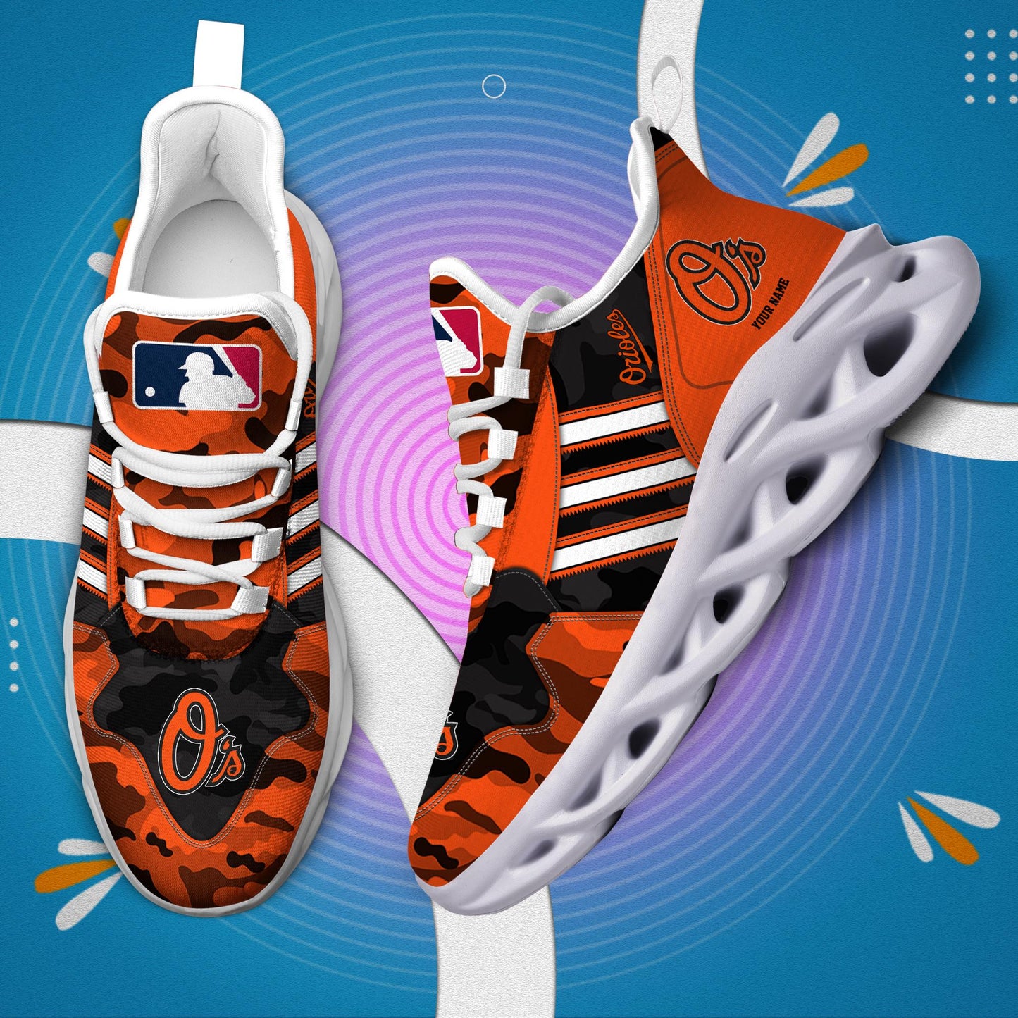 Ideafootwear Baltimore Orioles Max Soul Shoes Sneakers For Men And Women