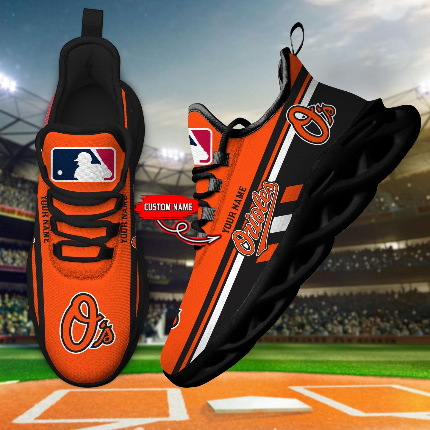 Ideafootwear Baltimore Orioles Max Soul Shoes Sneakers For Men And Women