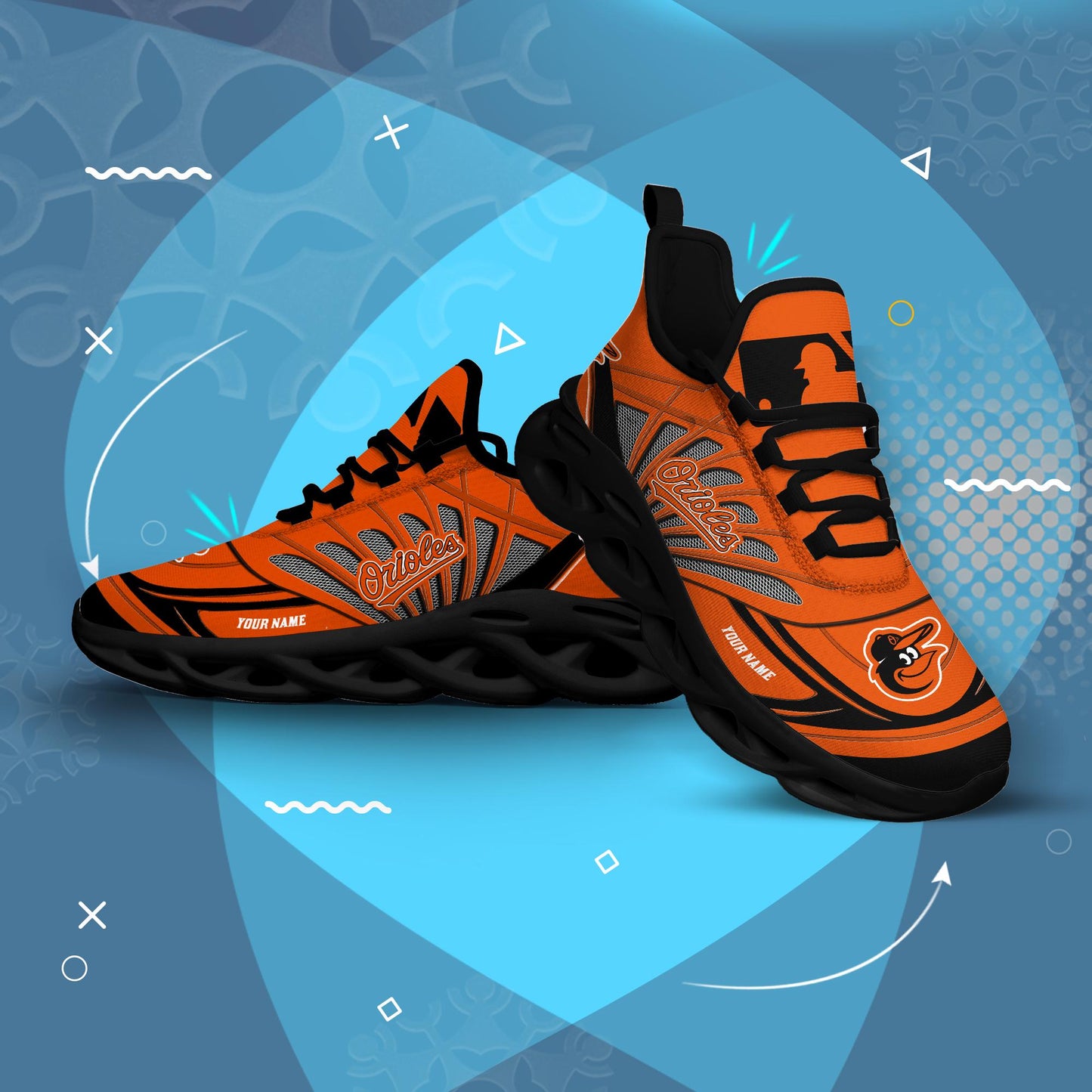 Ideafootwear Baltimore Orioles Max Soul Shoes Sneakers For Men And Women