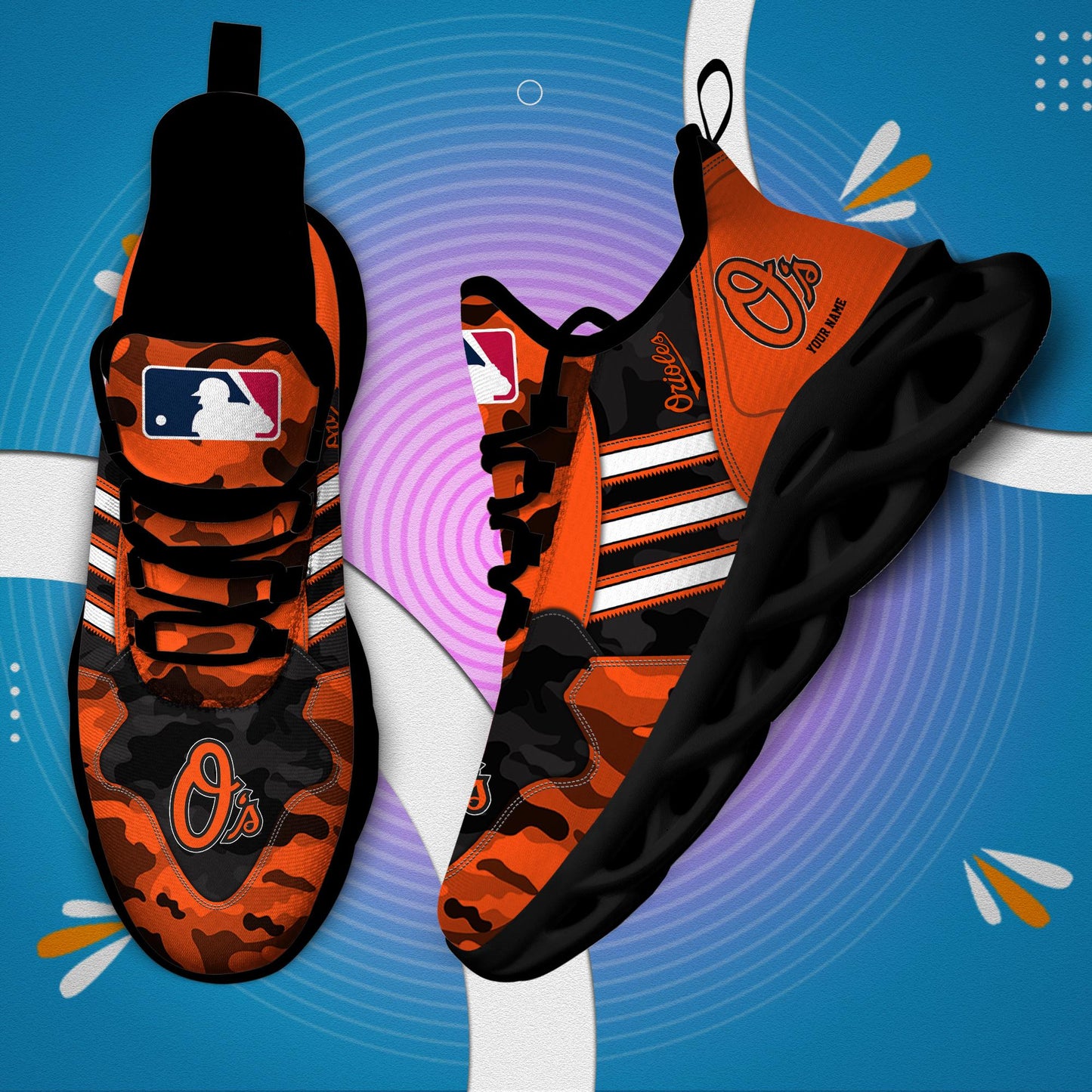 Ideafootwear Baltimore Orioles Max Soul Shoes Sneakers For Men And Women