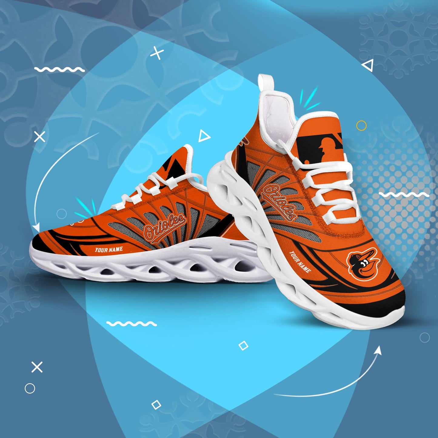 Ideafootwear Baltimore Orioles Max Soul Shoes Sneakers For Men And Women