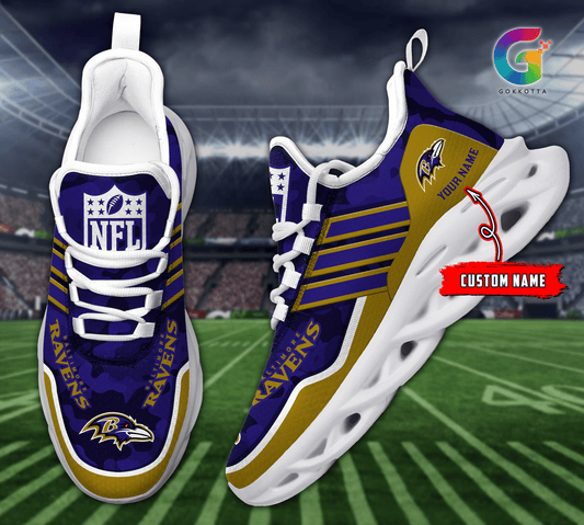 Ideafootwear Baltimore Ravens Max Soul Shoes Sneakers For Men And Women