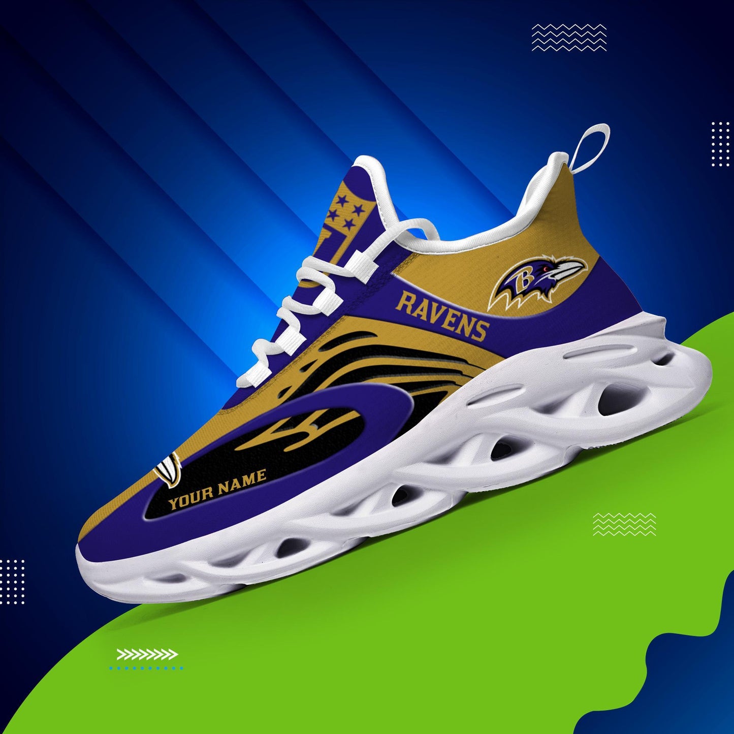 Ideafootwear Baltimore Ravens Max Soul Shoes Sneakers For Men And Women