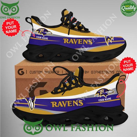 Ideafootwear Baltimore Ravens Max Soul Shoes Sneakers For Men And Women