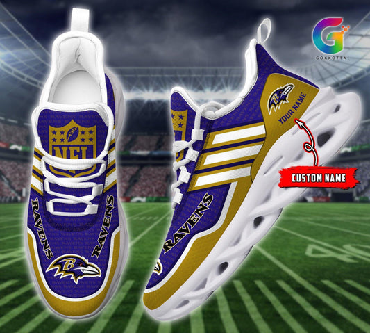 Ideafootwear Baltimore Ravens Max Soul Shoes Sneakers For Men And Women