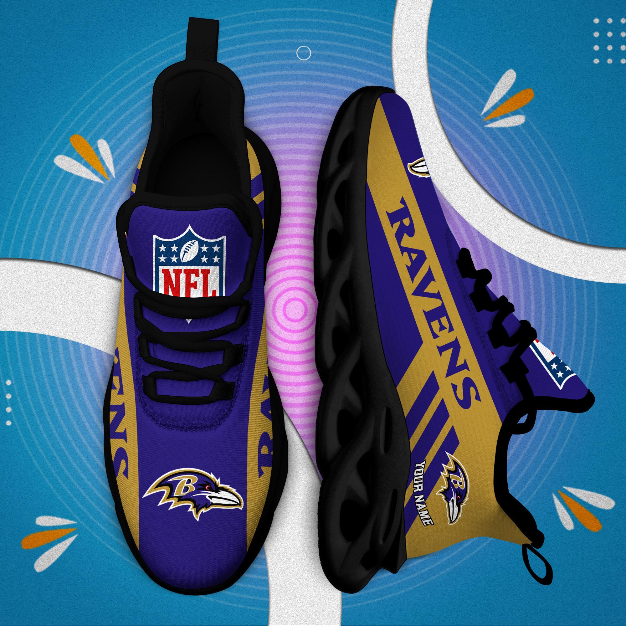 Ideafootwear Baltimore Ravens Max Soul Shoes Sneakers For Men And Women